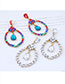 Elegant Multi-color Full Diamond Design Waterdrop Shape Earrings