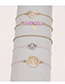 Elegant Pink Pearls&tree Decorated Bracelet(5pcs)