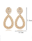 Sweet Gold Color Full Dianond Design Pure Color Earrings