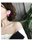 Sweet Pink Flower Shape Design Pure Color Earrings