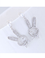 Sweet Gold Color Rabbit Shape Design Simple Earrings