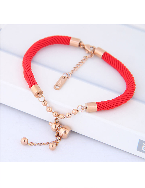 Fashion Red Tassel Decorated Bracelet