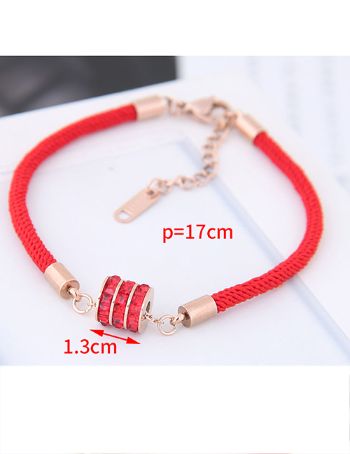 Fashion Red Diamond Decorated Bracelet