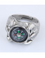Fashion Silver Metal Claw Clock Ring