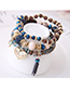 Fashion Navy Blue Water Drop Heart Tassel Bracelet