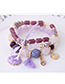 Fashion Brown Tassel Decorated Crystal Bracelet