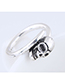 Fashion Silver Skull Open Ring