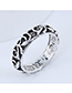 Fashion Silver Pure Color Decorated Ring
