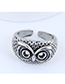 Fashion Silver Owl Opening Ring