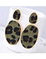 Fashion Brown Metal Simple Geometric Leopard Stud Earrings