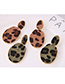 Fashion Brown Metal Simple Geometric Leopard Stud Earrings