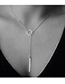 Fashion Silver Metal Ring Necklace