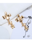 Fashion Gold Metal Clover Earrings