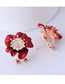 Fashion Red Rich Flower Earrings