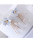 Fashion White Flower Tassel Earrings
