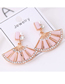 Fashion Pink Scalloped Earring