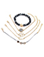 Fashion Gold Lvoe Five-piece Bracelet