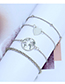 Fashion Silver Bird Love Chain Four-piece Bracelet