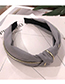 Fashion Gray Gold Strip Cross Wide Headband