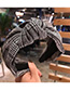 Fashion Black Plaid Stripes Knotted Wide-brimmed Headband