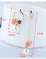 Fashion Pink Ladybug Flower Pearl A Couple Of Asymmetrical Earrings