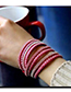 Fashion Red Diamond-studded Multi-layer Bracelet