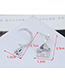 Fashion Silver  Silver Pin Small Female Asymmetric Earrings