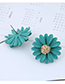 Fashion Green Metal Flower Earrings