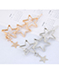 Fashion Gold Metal Five-pointed Star Hairpin