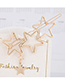 Fashion Silver Metal Five-pointed Star Hairpin