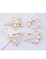 Fashion Gold Metal Pearl Diamond Hair Clip (pentagram)