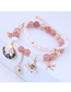 Fashion Light Pink Shell Crystal Beaded Multi-layer Bracelet