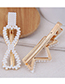 Fashion Gold Imitation Pearl Small Flower Hairpin (water Droplets)