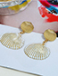 Fashion Gold Metal Shell Earrings