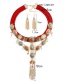 Fashion Multi-color Oval Shape Decorated Tassel Jewelry Sets