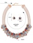 Fashion Beige Full Diamond Decorated Jewelry Sets