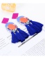 Fashion Beige Geometric Shape Decorated Tassel Earrings