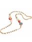 Fashion Gold Color+red Round Shape Decorated Necklace