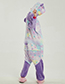 Fashion Purple Panda Shape Decorated Star Pattern Jumpsuit(for Adult)