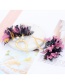 Fashion Black Waterdrop Shape Decorated Flower Earrings