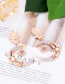 Fashion Light Pink Moon Shape Decorated Earrings
