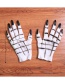 Fashion White+black Stripe Pattern Decorated Cosplay Gloves