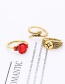 Fashion Gold Color Geometric Shape Decorated Rings(10pcs)