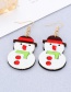 Fashion Multi-color Snowman Shape Decorated Earrings