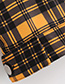 Fashion Yellow Grids Pattern Decorated Coat