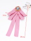 Fashion Pink Pure Color Decorated Bowknot Brooch