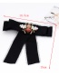 Fashion Black Pure Color Decorated Bowknot Brooch