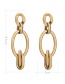 Fashion Gold Color Oval Shape Decorated Pure Color Earrings