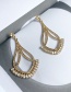 Fashion Champagne Full Diamond Decorated Earrings