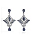 Fashion Blue Waterdrop Shape Decorated Earrings
